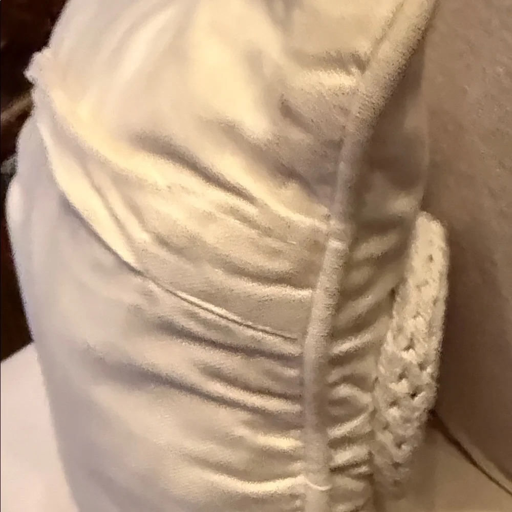 Source Unknown Cream Decorative Pillow with Braided Rope Accent